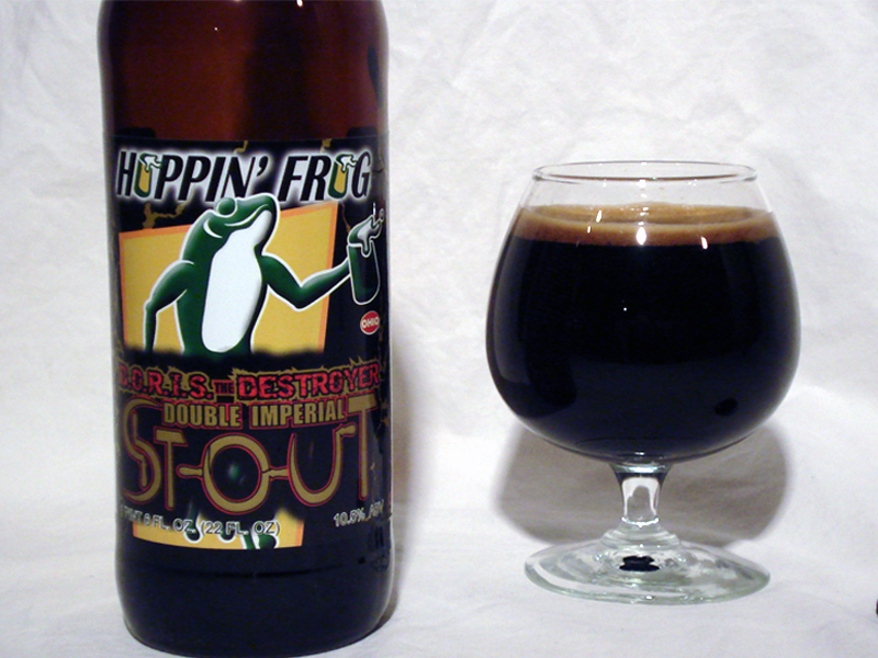 DORIS The Destroyer beer bottle with dark background, clearly showing the bottle label and characteristic color.