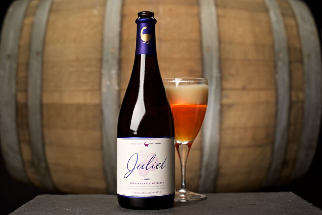 Image of Goose Island Juliet bottle with signature label. Image of Goose Island Juliet bottle with signature label.