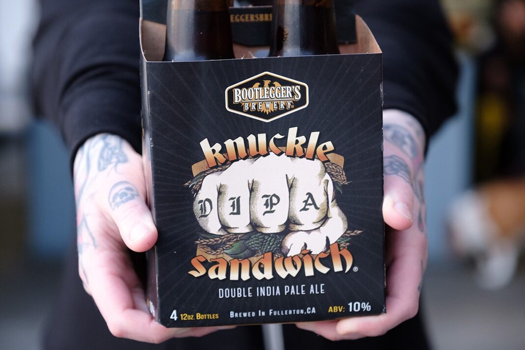 Knuckle Sandwich – Double IPA nổi bật với thiết kế mạnh mẽ từ Bootlegger’s Brewery.