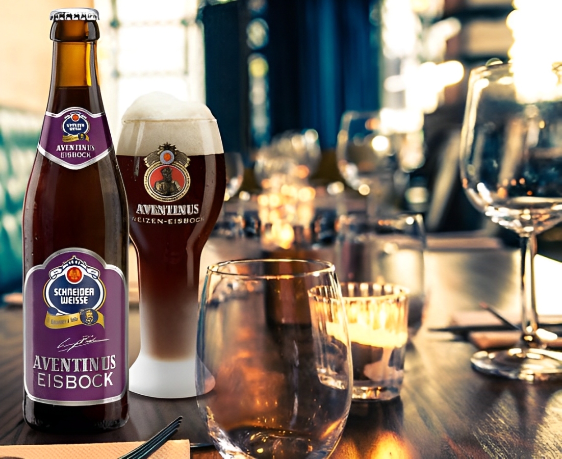 Aventinus Eisbock Glas mit geheimnisvoller rotbrauner Farbe und zarter Pulverschicht 1 - Aventinus Eisbock: Symbol des bayerischen Winters