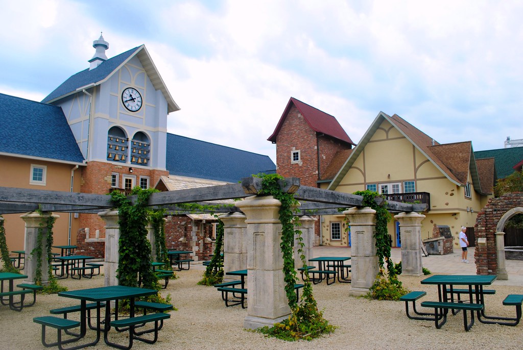 New Glarus Brewery Panorama Viewed From Outside Amidst Wisconsin Nature - Dancing Man: The Hefeweizen Dances On The Wisconsin Hills