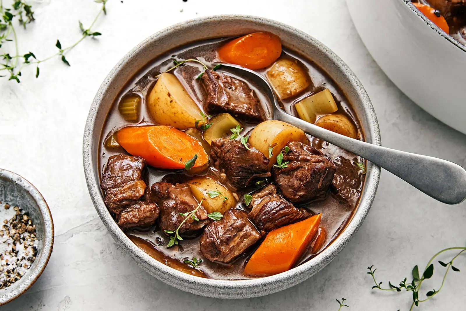 Beef stew becomes even more flavorful when accompanied by a glass of cold ESB - Fuller's ESB: The English Poet