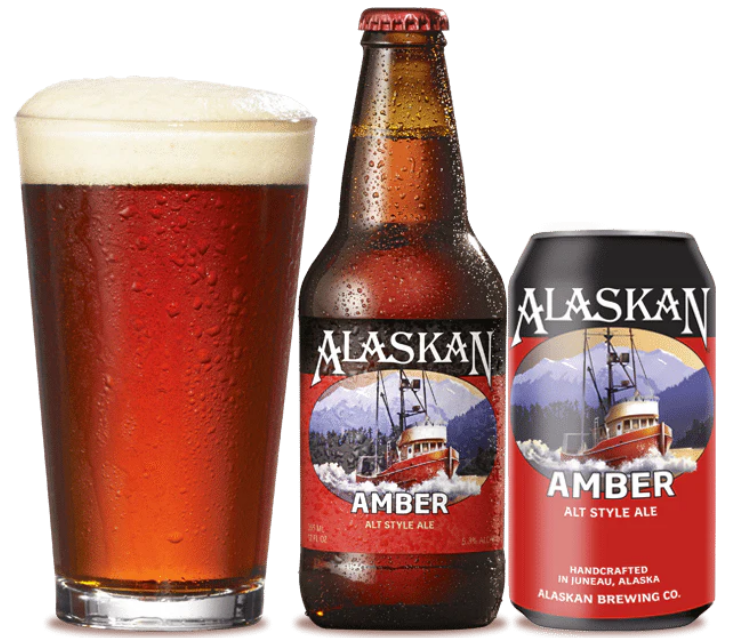 Alaskan Amber Beer Bottle Image With Iconic Alaska Character - Alaskan Amber: From Gold Rush To Alaska Icon
