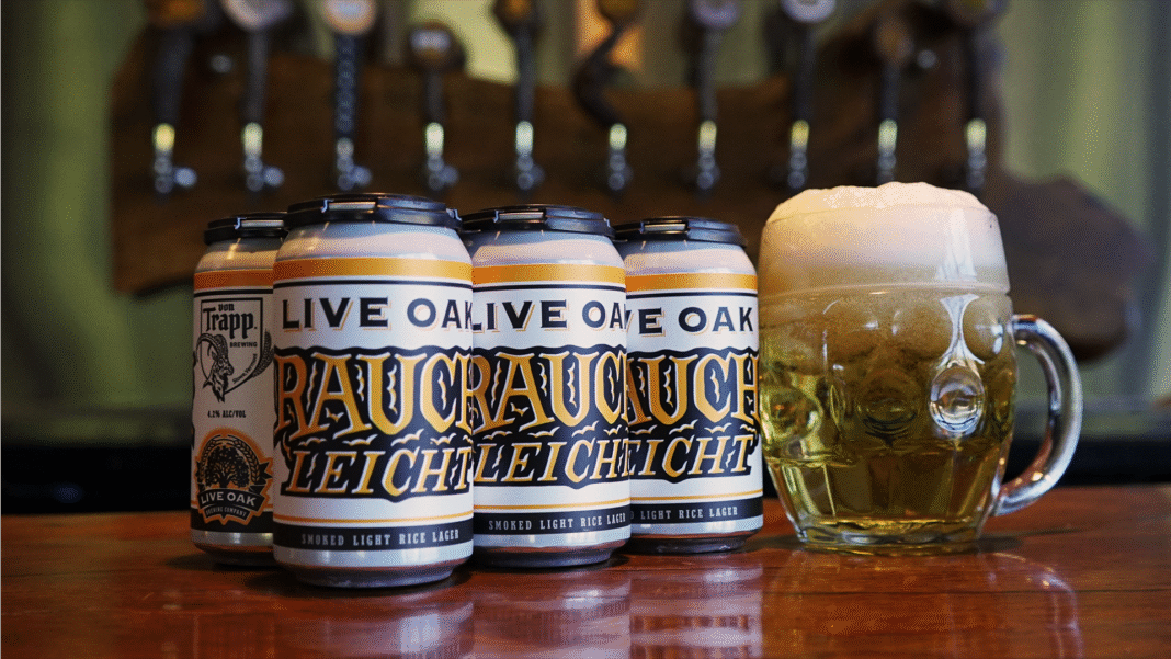 Live Oak Roggenbier with classic design, expressing the traditional style of Live Oak Brewing Company.