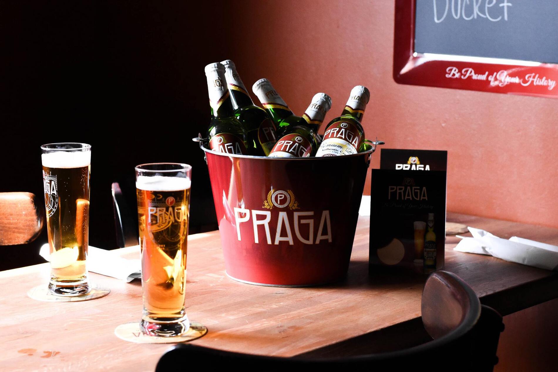 Praga Dark Lager beer glass with the special powder of dark beer - Praga Dark Lager: The Special Feature of Czech Dark Beer