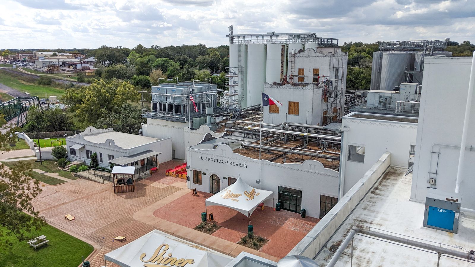 Overview of Spoetzl Brewery in Shiner Texas where Shiner Bohemian Black Lager is produced - Shiner Bohemian Black Lager: The Black Lager Adventure