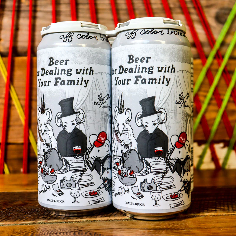 Beer For Dealing With Your Family hat ein sehr süßes Design mit dem Bild einer Mäusefamilie - Beer For Dealing With Your Family: Ein Seufzer der Erleichterung