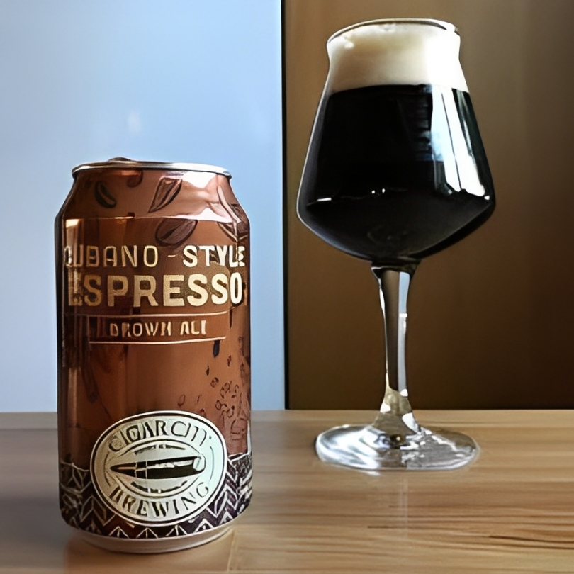 Cubano Style Espresso Brown Ale has a warm brown color reminiscent of the typical cafe con leche of small Cuban roadside coffee shops - Cubano-Style Espresso Brown Ale: A Craft Beer Masterpiece with a Strong Latin Flavor