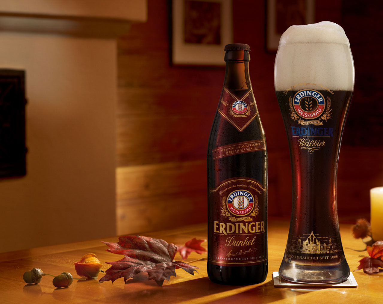 Erdinger Weissbier Dunkel has a simple but very special design - Erdinger Dunkel: The Essence of German Beer in Every Sublime Drop