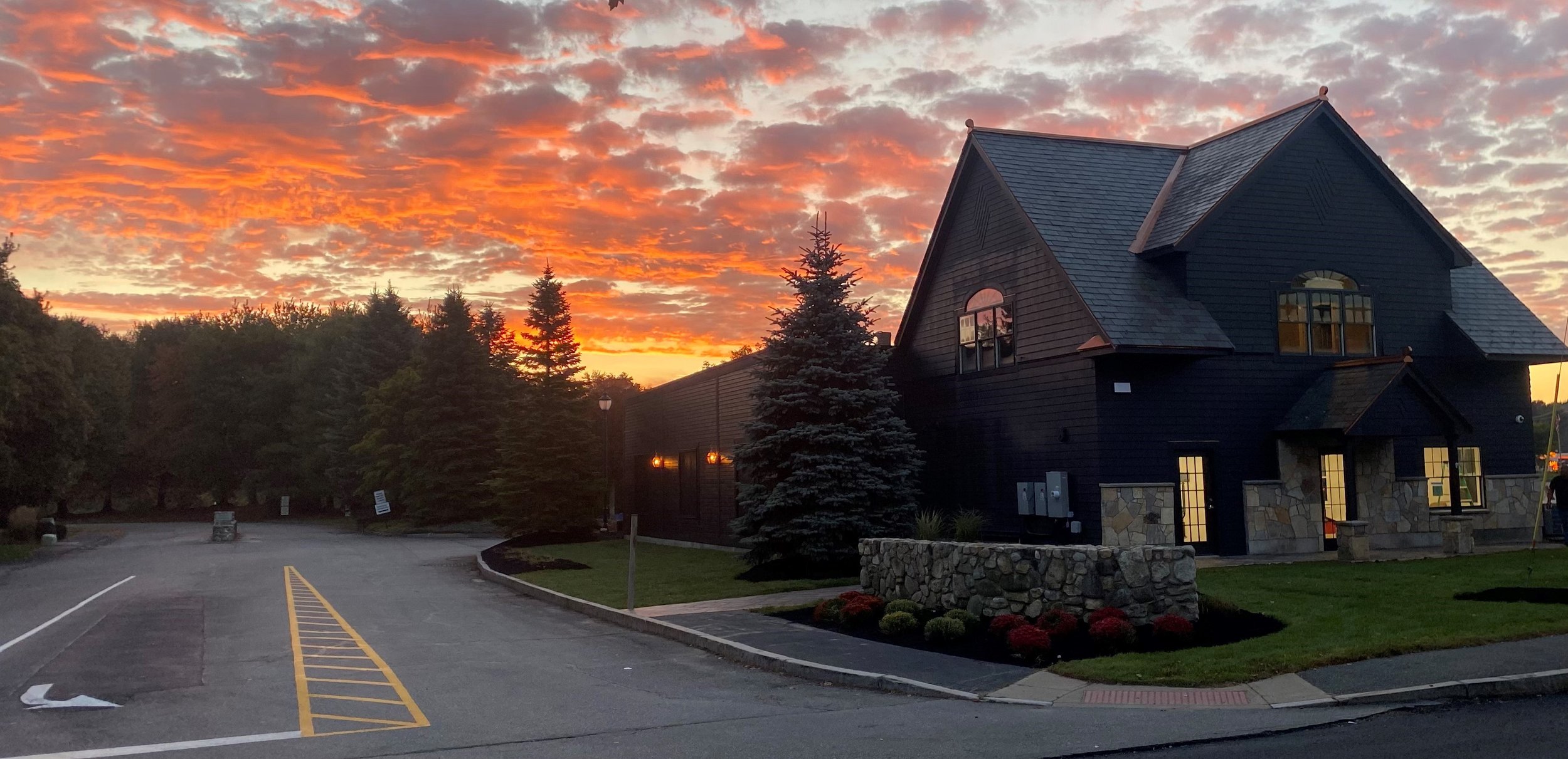 The dreamy sunset scene at Tree House Brewing Company - Promised Land: Contemporary Crafted Masterpiece