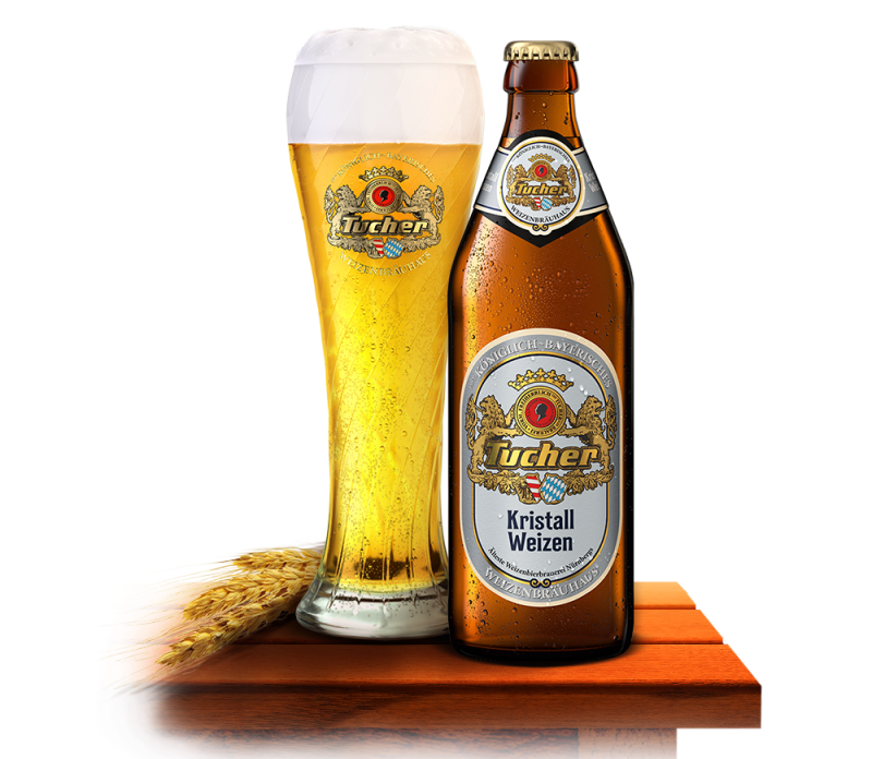 Kristallweizen Deutscher transparenter leichter Bananenduft mit ausgewogenem Milchpulver - Tucher Kristall Weizen: Kristallisierte Gerste