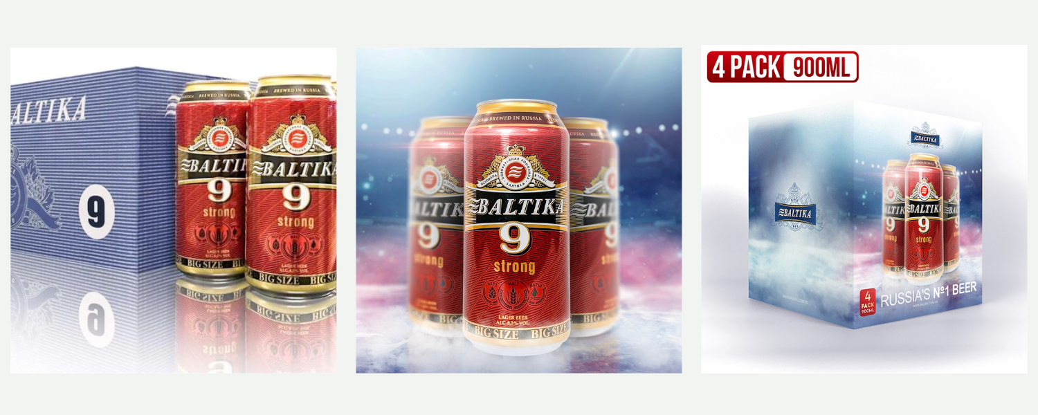European Strong Lager style ideal serving temperature should be kept at 7–10 °C 39–50 °F - Baltika #9 Extra: The Ego of Boldness