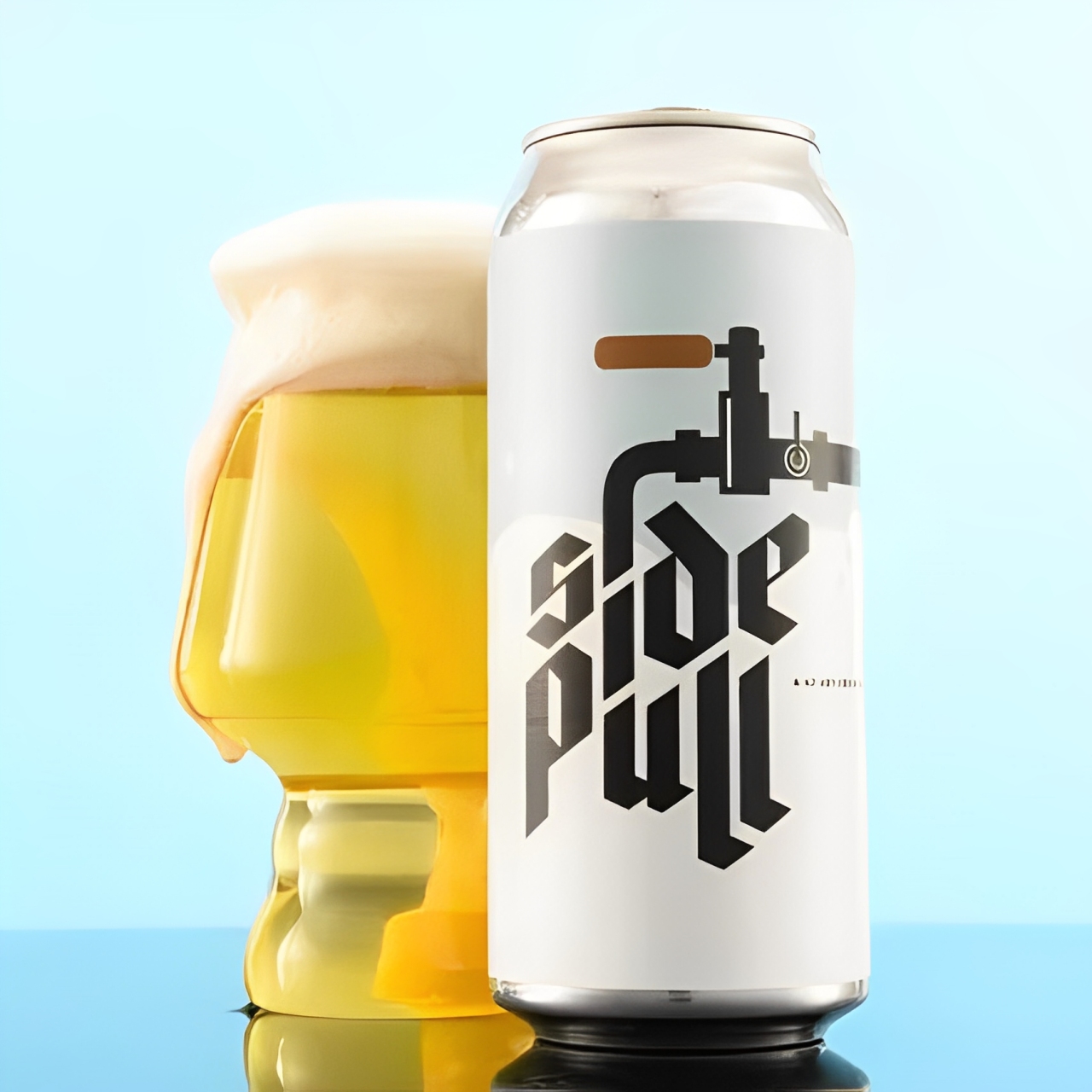 Side Pull has a simple, fresh design that matches the beer drinking spirit 1 - Side Pull: The Essence of Czech Lager in Every Drop of Straw Gold