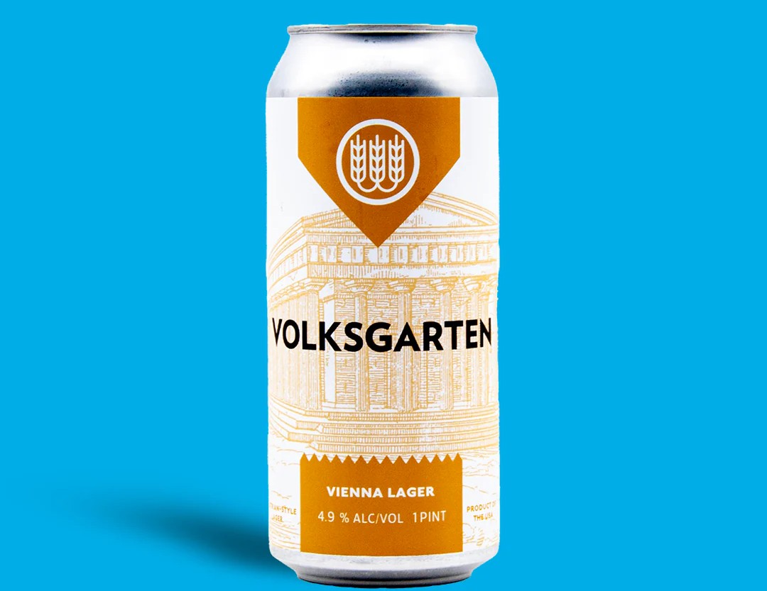 Volksgarten beer can design is minimalist but attractive - Volksgarten: Balanced Philosophy From Classic Lager