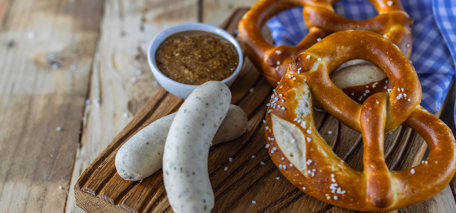 Kloster Kreuzberg Dunkel: Classic Bavarian Flavors Call Weiswurst is a perfect match for this beer - Kloster Kreuzberg Dunkel: Classic Bavarian Flavors Call