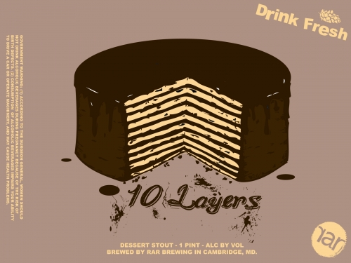 10 Layers has a packaging design that is a 10-layer cake full of food - 10 Layers: Ten Layers of Filled Emotions