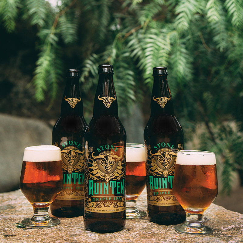 2015RuinTen 3bottle WEB - RuinTen Triple IPA: Strong Bitter Beer From Stone Brewing