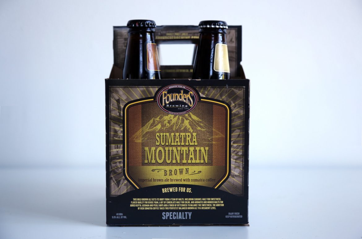 American Brown Ale has an attractive and bold bottle design - Sumatra Mountain Brown: The Fertile Alluvium Of Sumatra Mountain