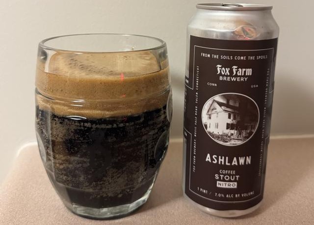 Ashlawn Coffee Stout has a beer can design with gentle and comfortable colors - Ashlawn Coffee Stout: Black Nocturne For Awakening Souls