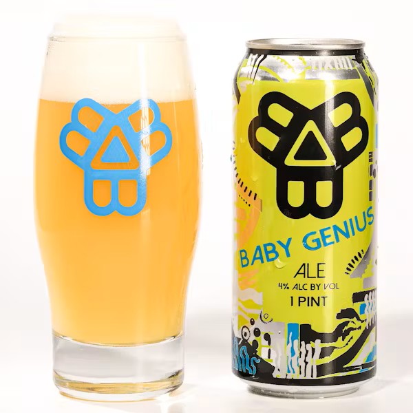 Baby Genius Ale: Die Philosophie der Schönheit, die in der Einfachheit verborgen ist Baby Genius Ale hat ein beeindruckendes Bierdosendesign mit auffälliger gelber Farbe - Baby Genius Ale: Philosophie der Schönheit, die in der Einfachheit verborgen ist