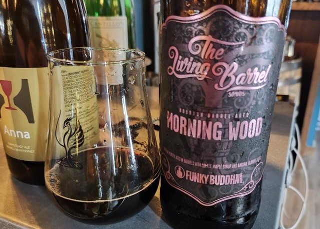 Beer with a deep, dark, and rich color like a white night - Morning Wood: Sweet Dawn Aged in Wooden Barrels