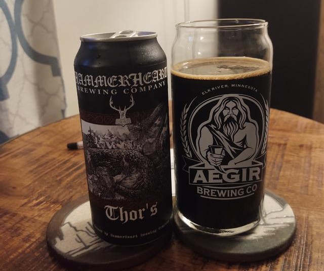 The beer is as black as a Nordic night without a star - Thor's: The Hammer of the Gods Awakens the Viking Soul