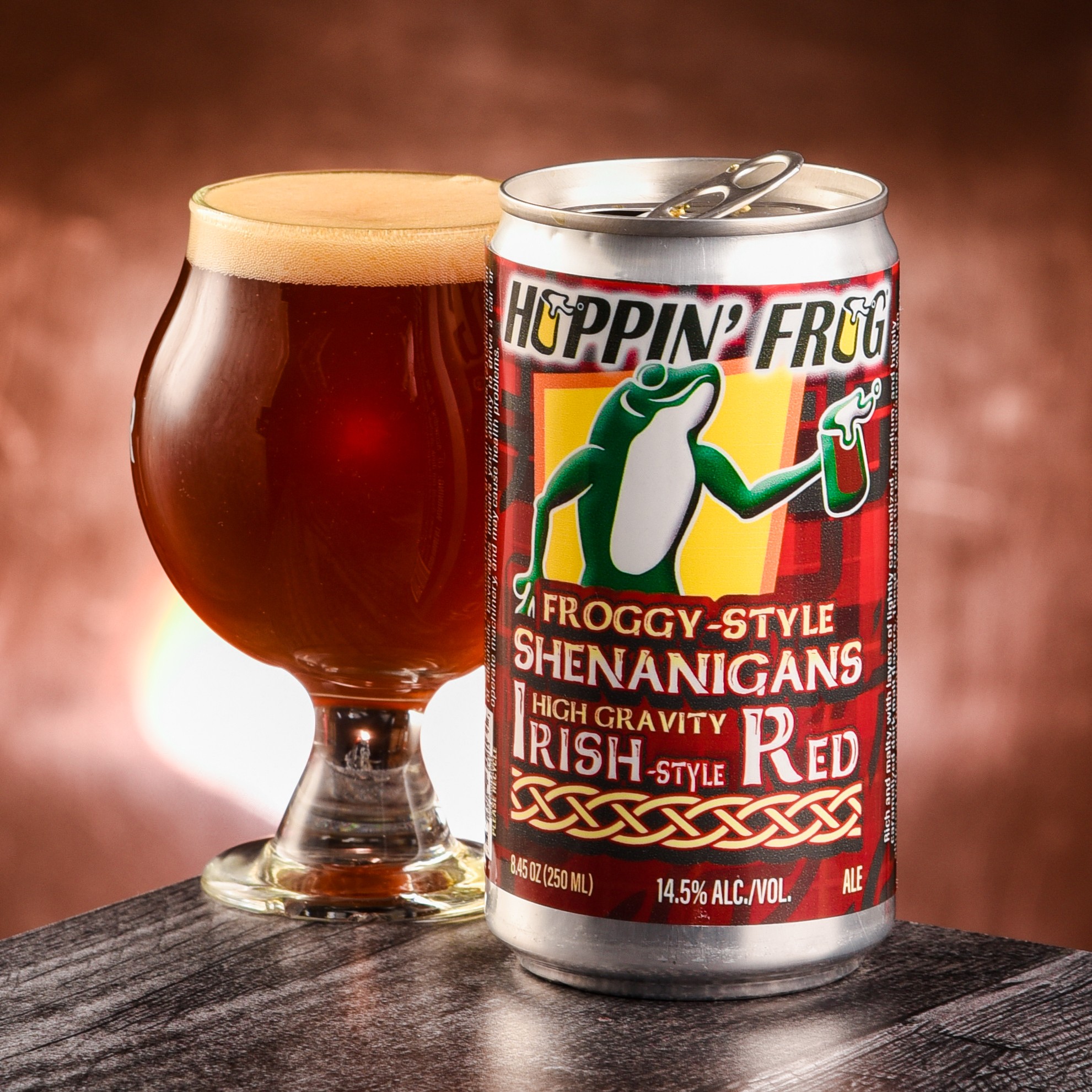 The beer has a dark brown or red color like a ray of light shining through a glass window - Froggy-Style Shenanigans: A Variation to Awaken the Ego