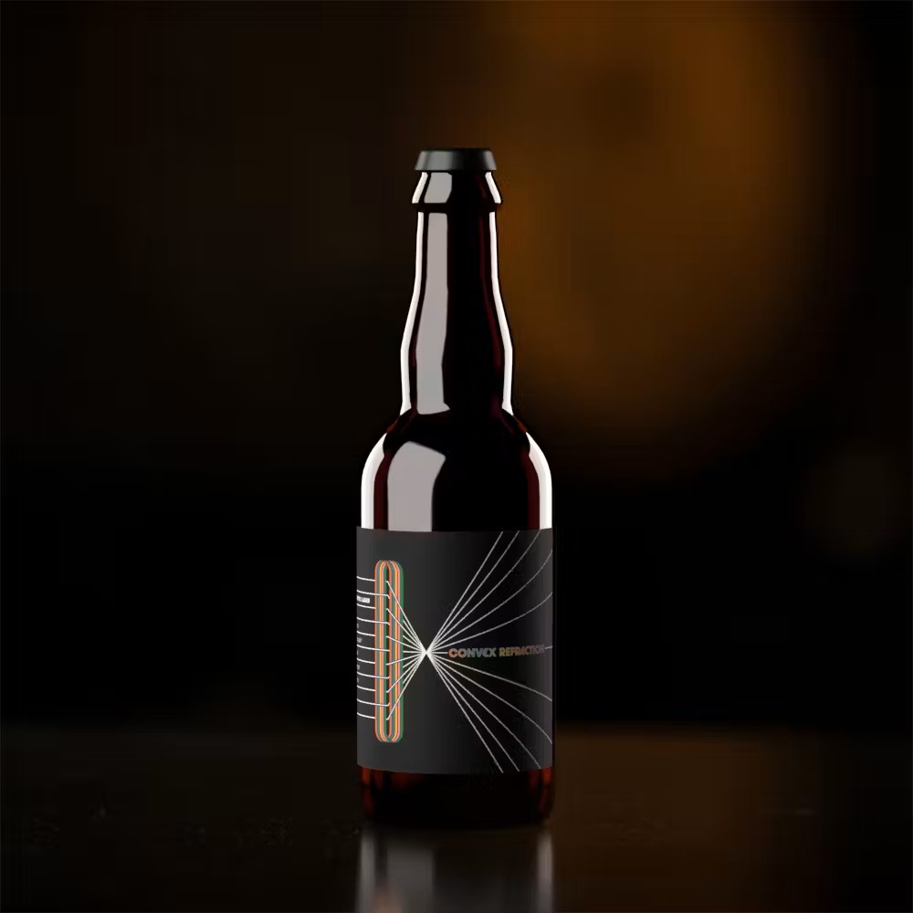 Convex Refraction has a special design with alternating wire images - Convex Refraction: Craft Beer Masterpiece Awakens All Senses