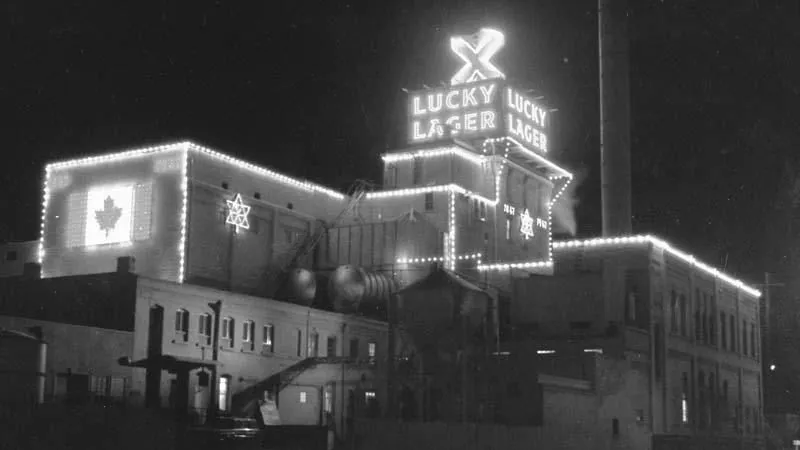 The Lucky Drink Company brewery's image at midnight is extremely striking - Lucky Buddha Enlightened Beer: Golden Rice For A Peaceful Soul