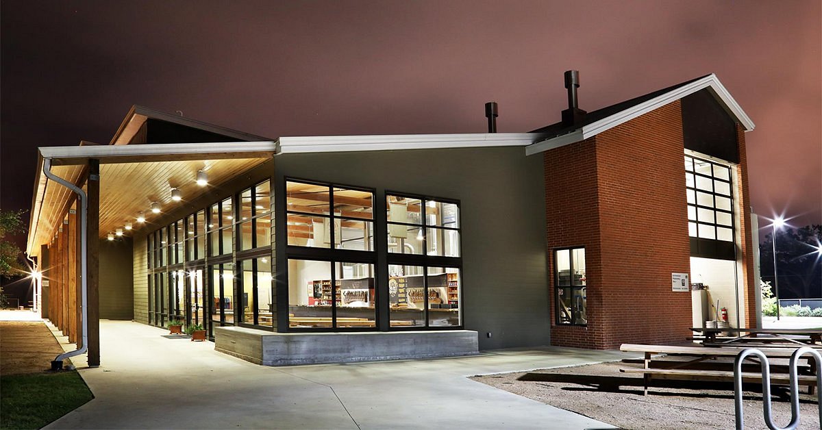 The view outside Live Oak Brewing Company's brewery in the middle of winter - Primus Weizenbock: A Masterpiece of German Beer in the Heart of Texas