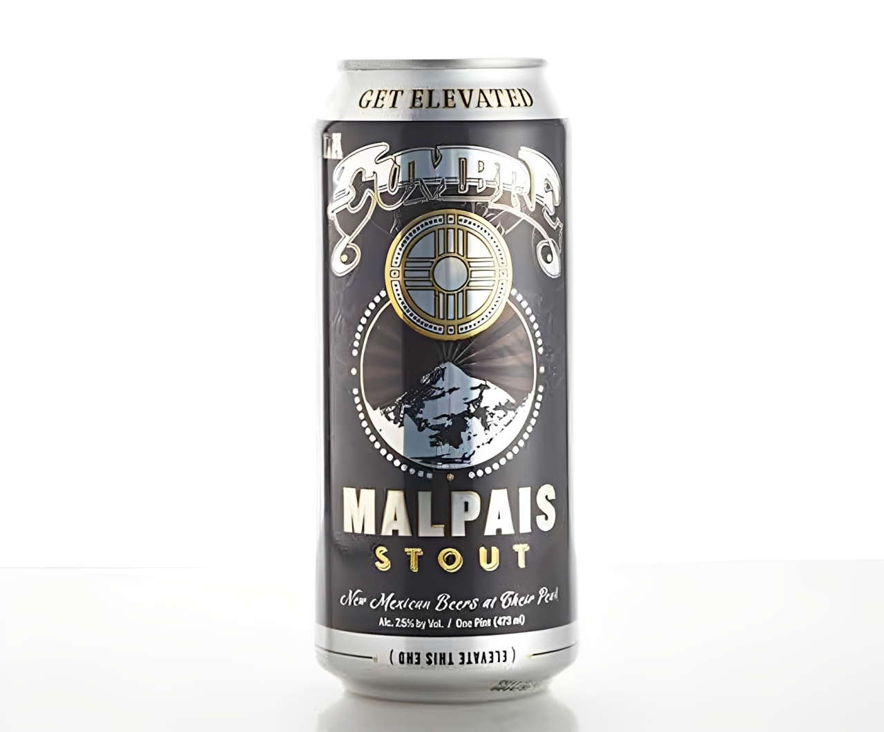 Malpais Stout: Minimalistisches, aber eindringliches Gemälde Malpais Stout hat ein einzigartiges Design mit den typischen Symbolen dieses Bieres - Malpais Stout: Ein minimalistisches, aber magisches Gemälde