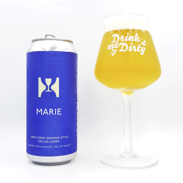 Marie beer cans with factory logo made in the heart - Marie: The Essence of German Lager in the Arms of Vermont