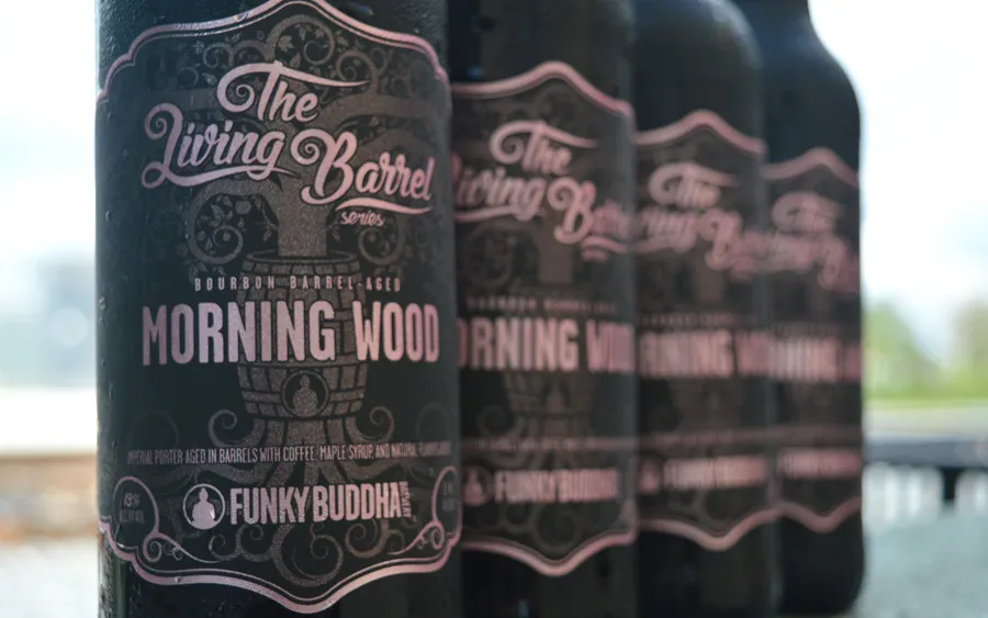 Morning Wood creates a dramatic and artistic painting - Morning Wood: Sweet Dawn Brewed in a Wooden Barrel