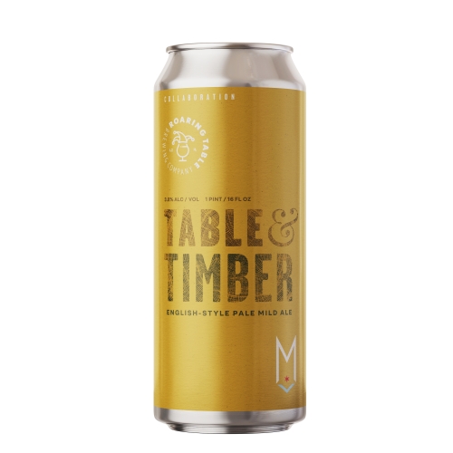 Table Timber has a beer can design with a prominent brand name - Table & Timber: Metaphors for the Unspoken