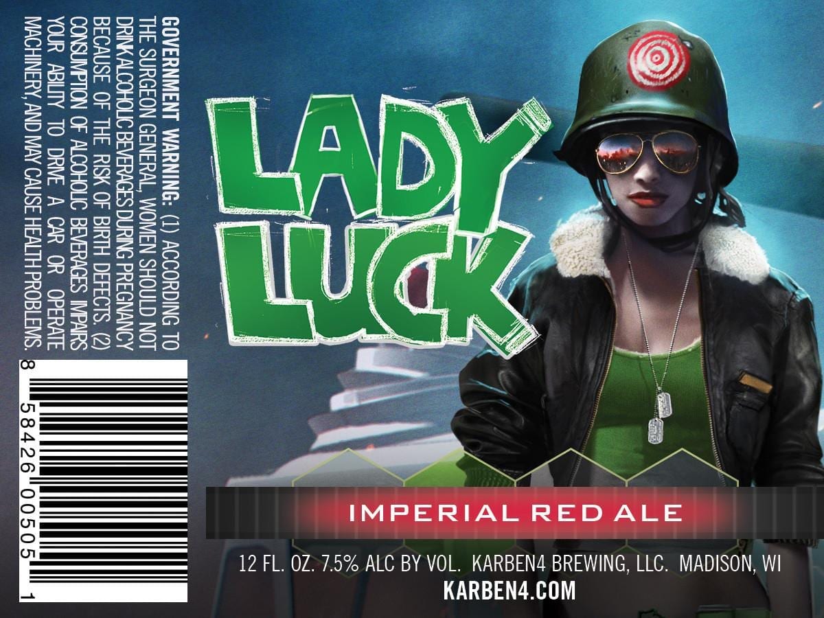 Lady Luck Imperial Red Ale beer can design stands out with many impressive colors - Lady Luck Imperial Red Ale: Decoding the Red Beer Muse