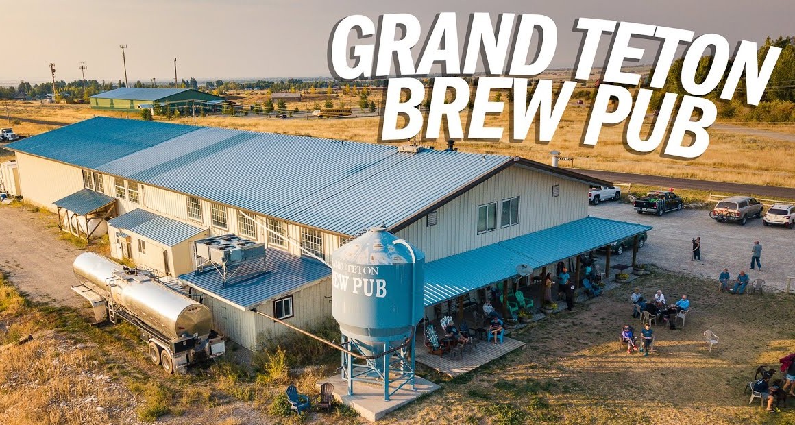 Grand Teton Brewing Company's panoramic view from above - 5 O'Clock Shadow - Spring: Whispers of Darkness in Spring Light