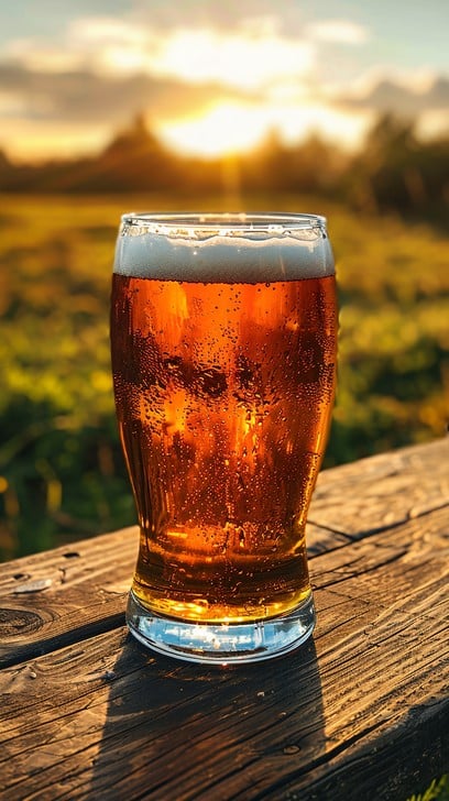 sunset beer sip stockcake - ApriHop: The Meeting of Amarillo Hops and Sweet Apricots