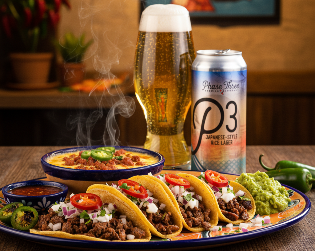 This beer pairs perfectly with spicy Mexican dishes - P3 Japanese-Style Rice Lager: Japanese Culture in a Glass of Beer