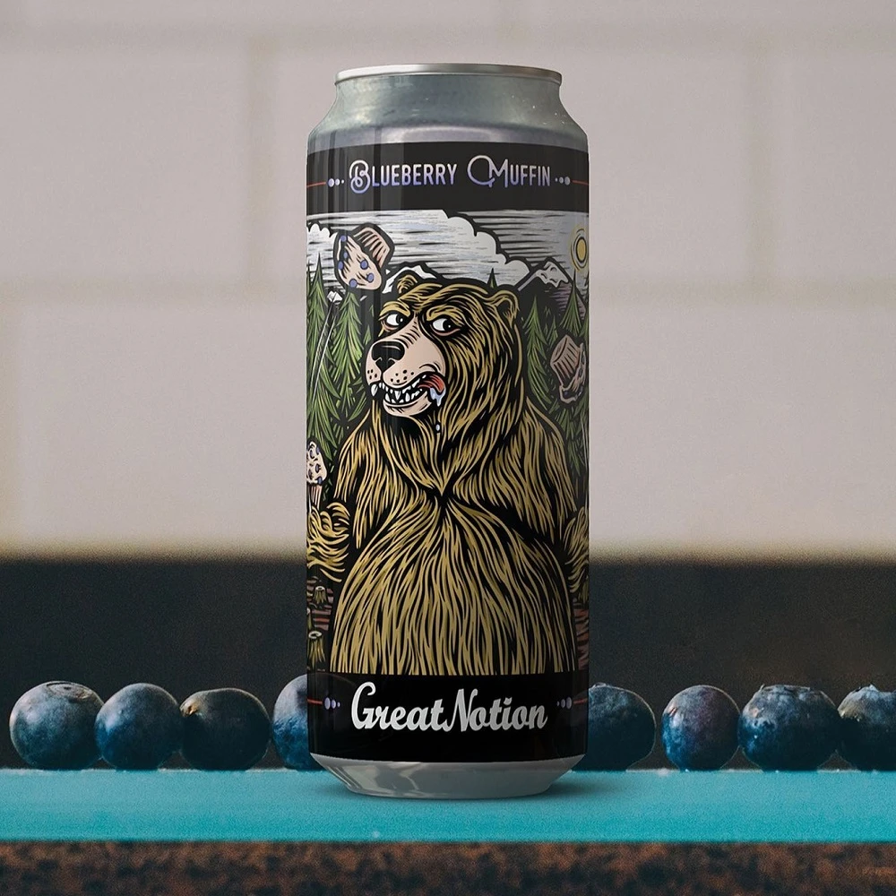 Blueberry Muffin has a unique design with the image of a tiger - Blueberry Muffin: Lost in a Dreamy World with Purple