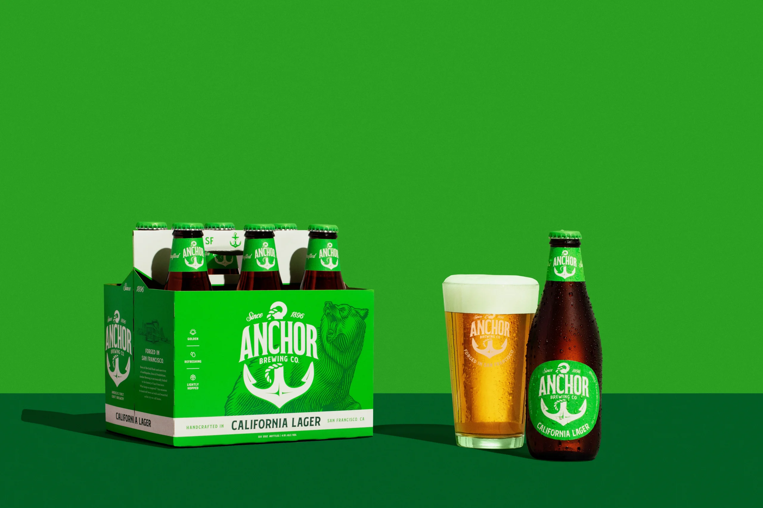 California Lager has a unique design with an impressive fresh green color scaled - California Lager: American Craft Returns From The Golden Pages of History