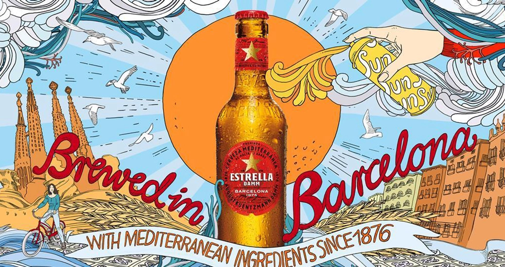 Estrella Damm has an impressive design with unique images - Estrella Damm: Golden Love Song of the Mediterranean Sun