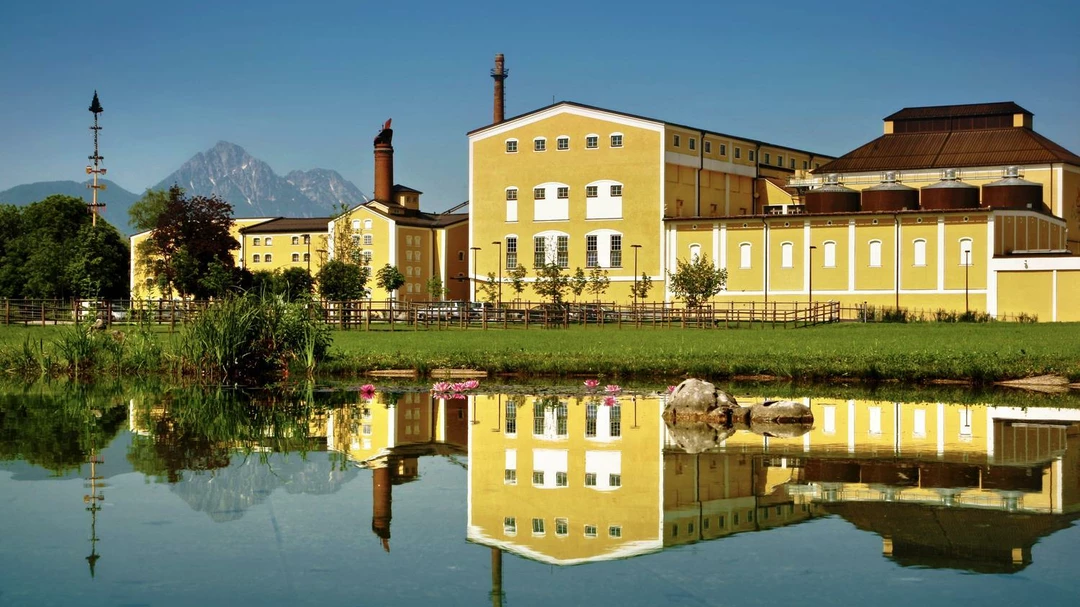 Image of the steaming fire outside the Stieglbrauerei zu Salzburg GmbH brewery - Stiegl Goldbräu: The Breath of Salzburg in Every Glass of Beer