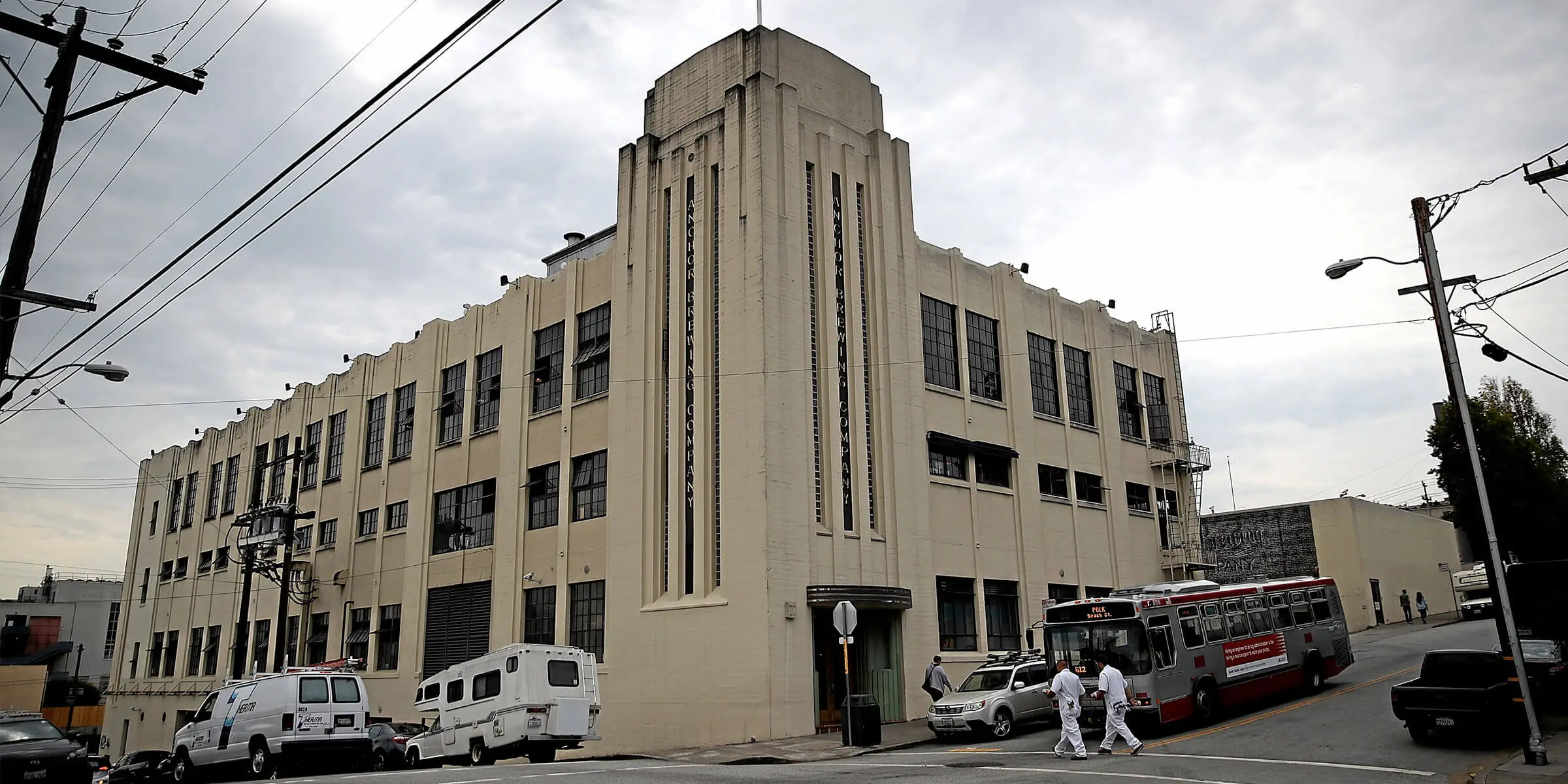 Unique photo outside Anchor Brewing Company brewery in the US - California Lager: American Craft Returns From the Golden Pages of History