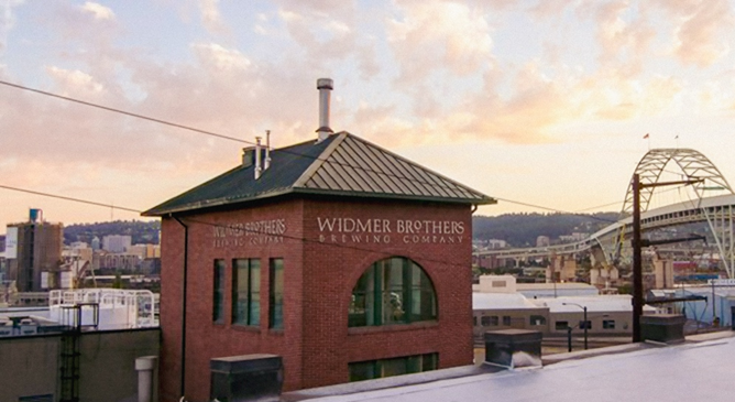 Dreamy image outside the Widmer brothers brewing company - Hefe: Destiny Shakes the Beer Village