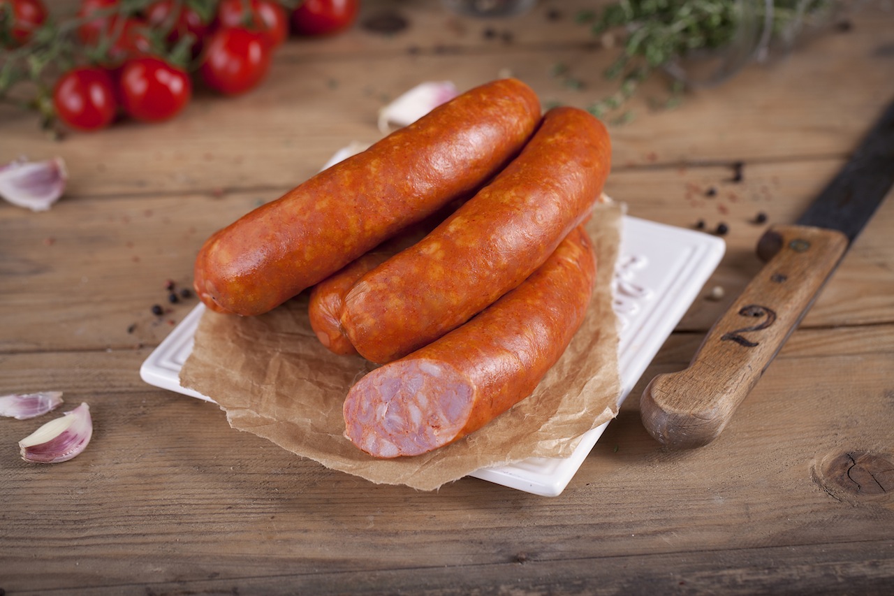 Klobasa sausage is a perfect match to enjoy with this beer - Pale Lager: Golden Love Song Of The Sacred