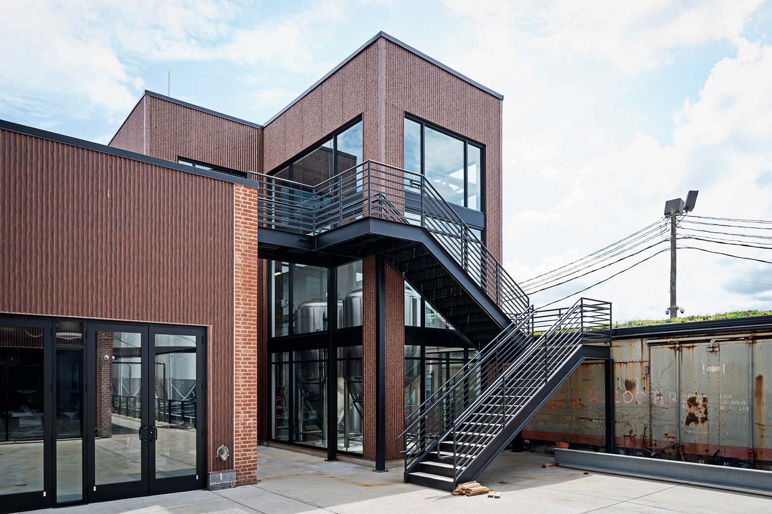 A view outside the modern Other Half Brewing Center Street brewery - Poetry Snaps: Variations on the Golden Straw Scale