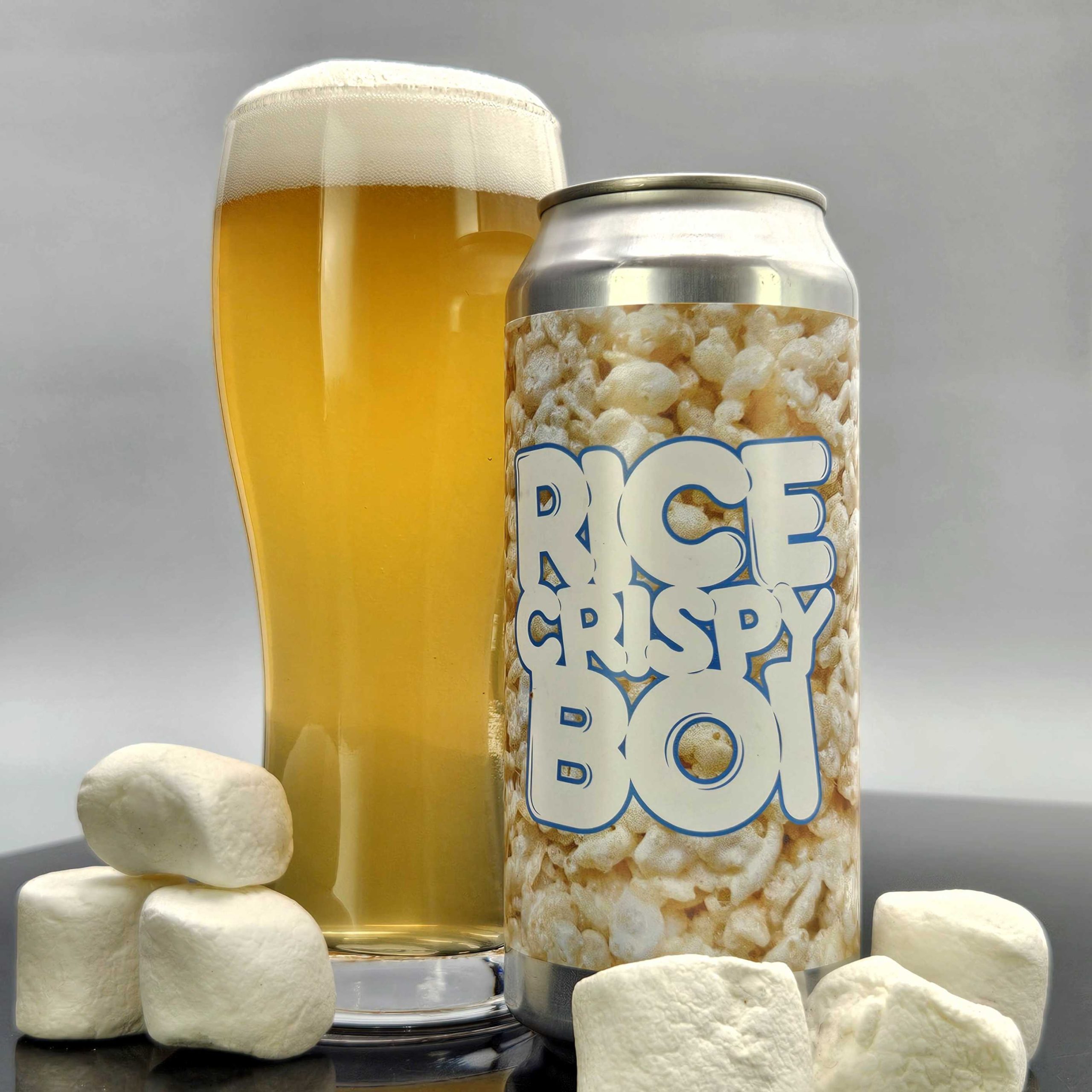 Rice Crispy has an incredibly cute design with a beautiful, scaled font - Rice Crispy Boi: The Flavor of a Heart Yearning for Purity