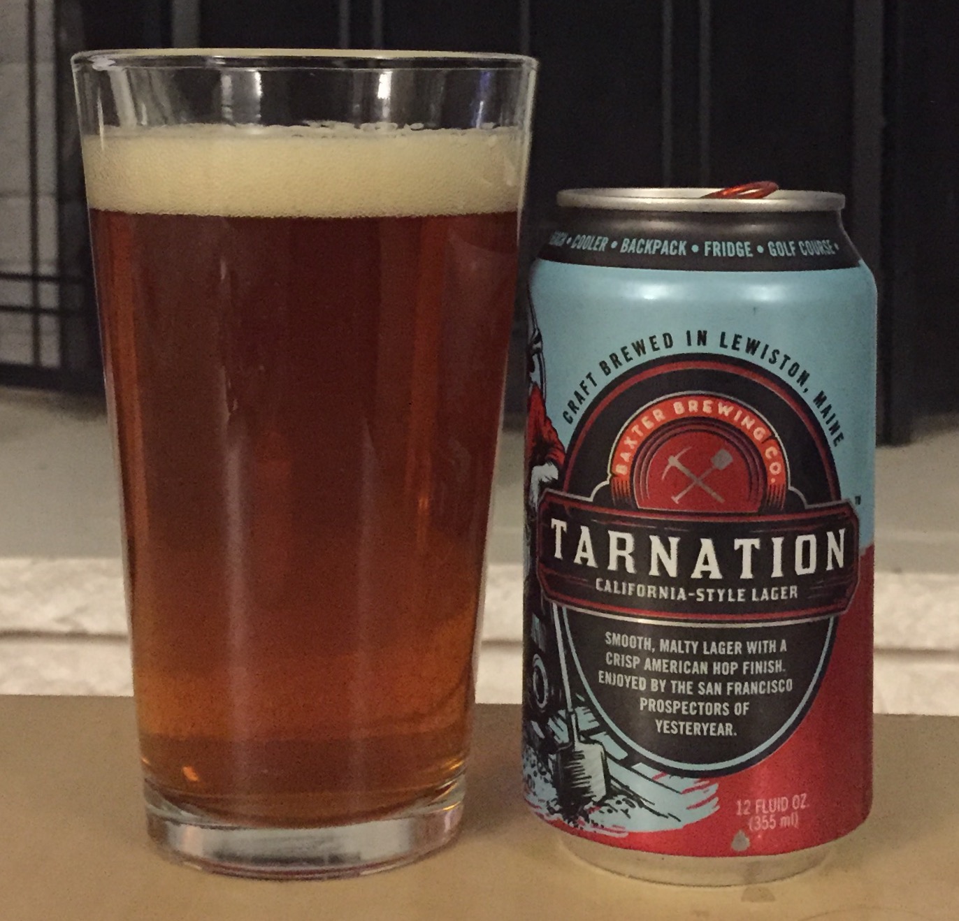 Tarnation California Style Lager has a unique design with a blend of blue and red - Tarnation California-Style Lager: Delicate Blending in Every Sip