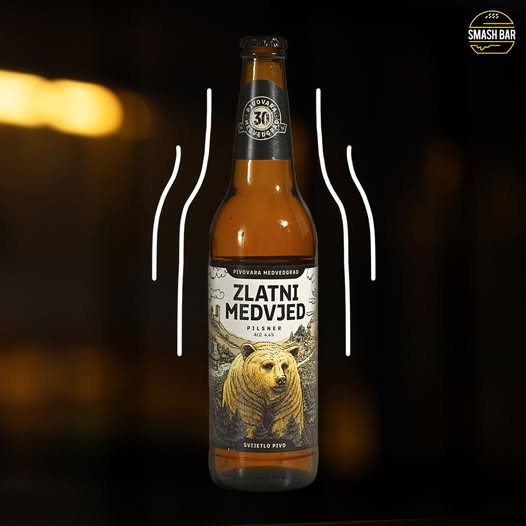 Zlatni Medvjed: The Golden Soul of the Golden Bear Zlatni Medvjed has a unique beer bottle design with a cute bear image - Zlatni Medvjed: The Golden Soul of the Golden Bear