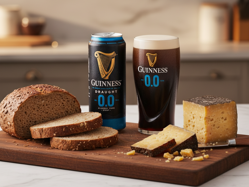Black bread and cheese are also a great match with this beer - Guinness 0: Transform to Keep the Soul